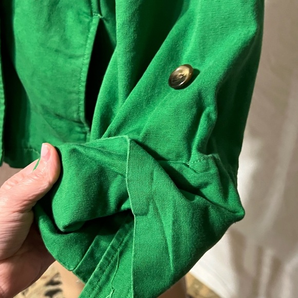 S Kelly Green Old Navy Large Button Canvas Pea Coat Jacket - Picture 5 of 13